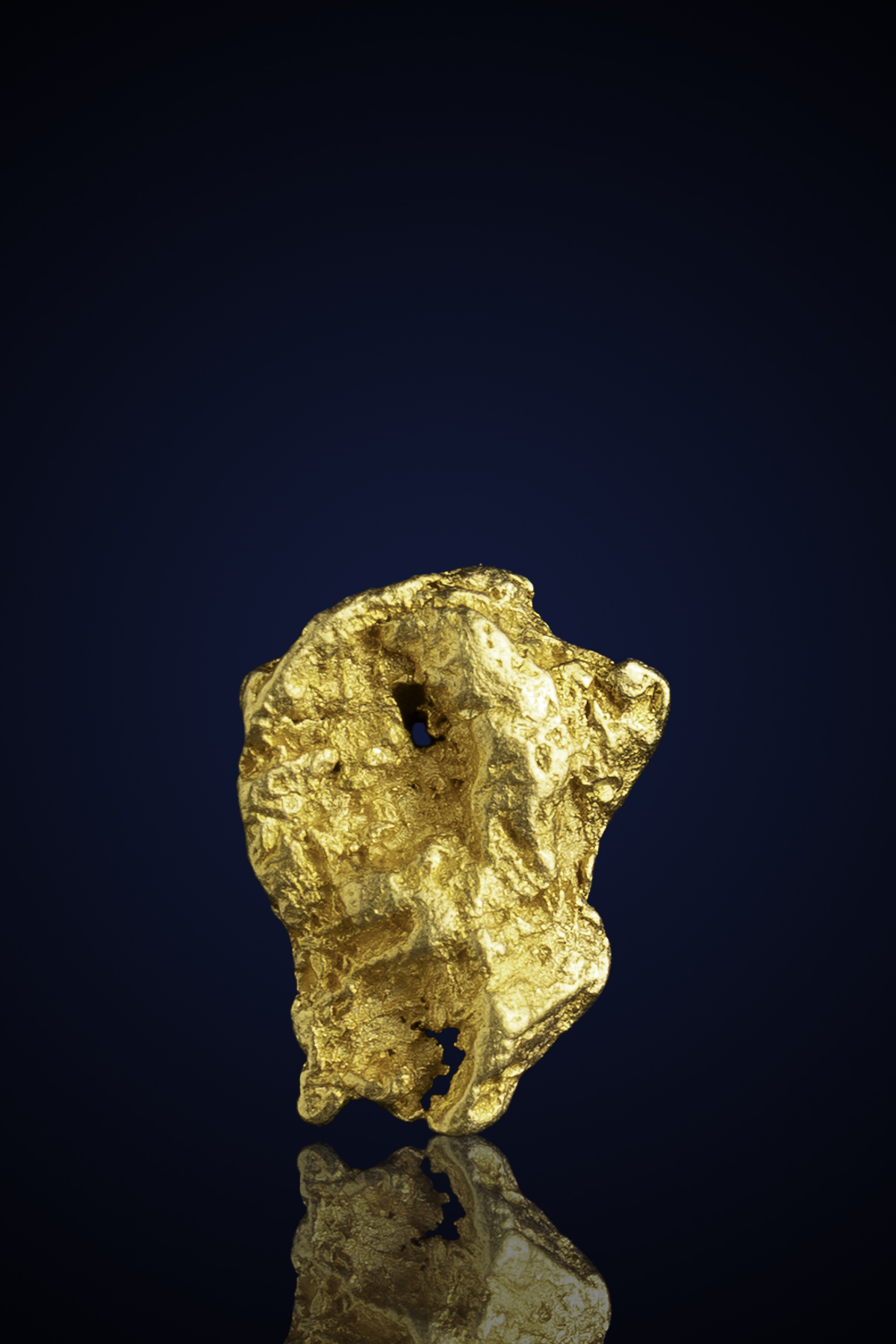 Buttery, Contoured Natural Gold Nugget - CA - 0.96 grams (image for) Buttery, Contoured Natural Gold Nugget - CA - 0.96 grams